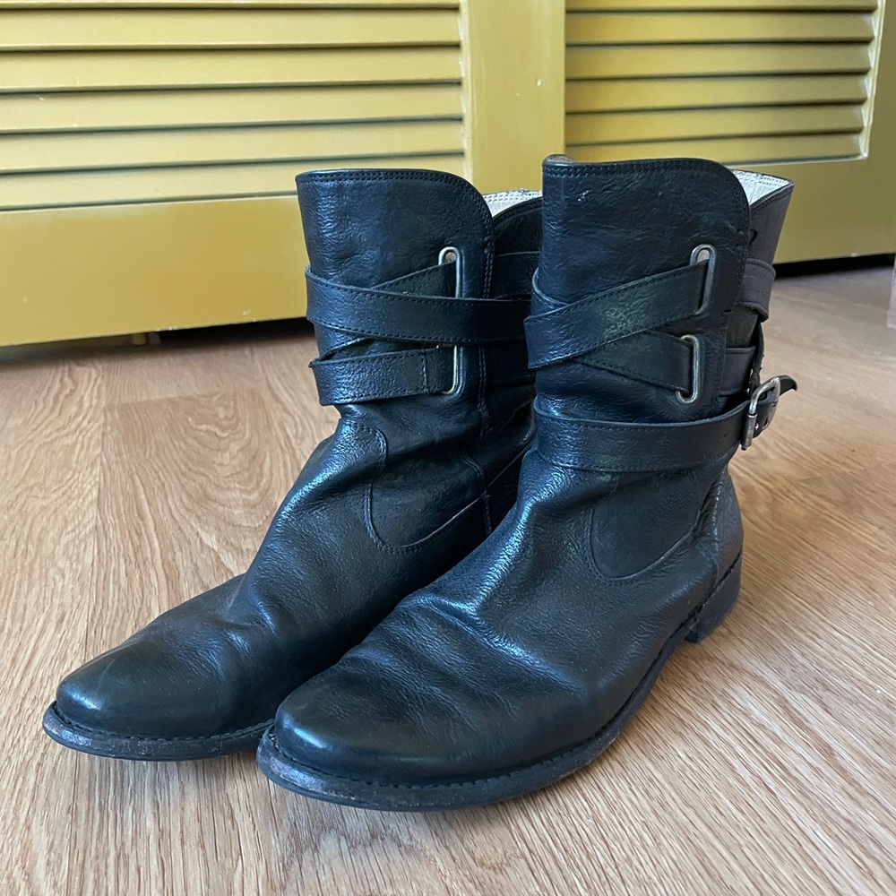 Frye Black Leather Boots